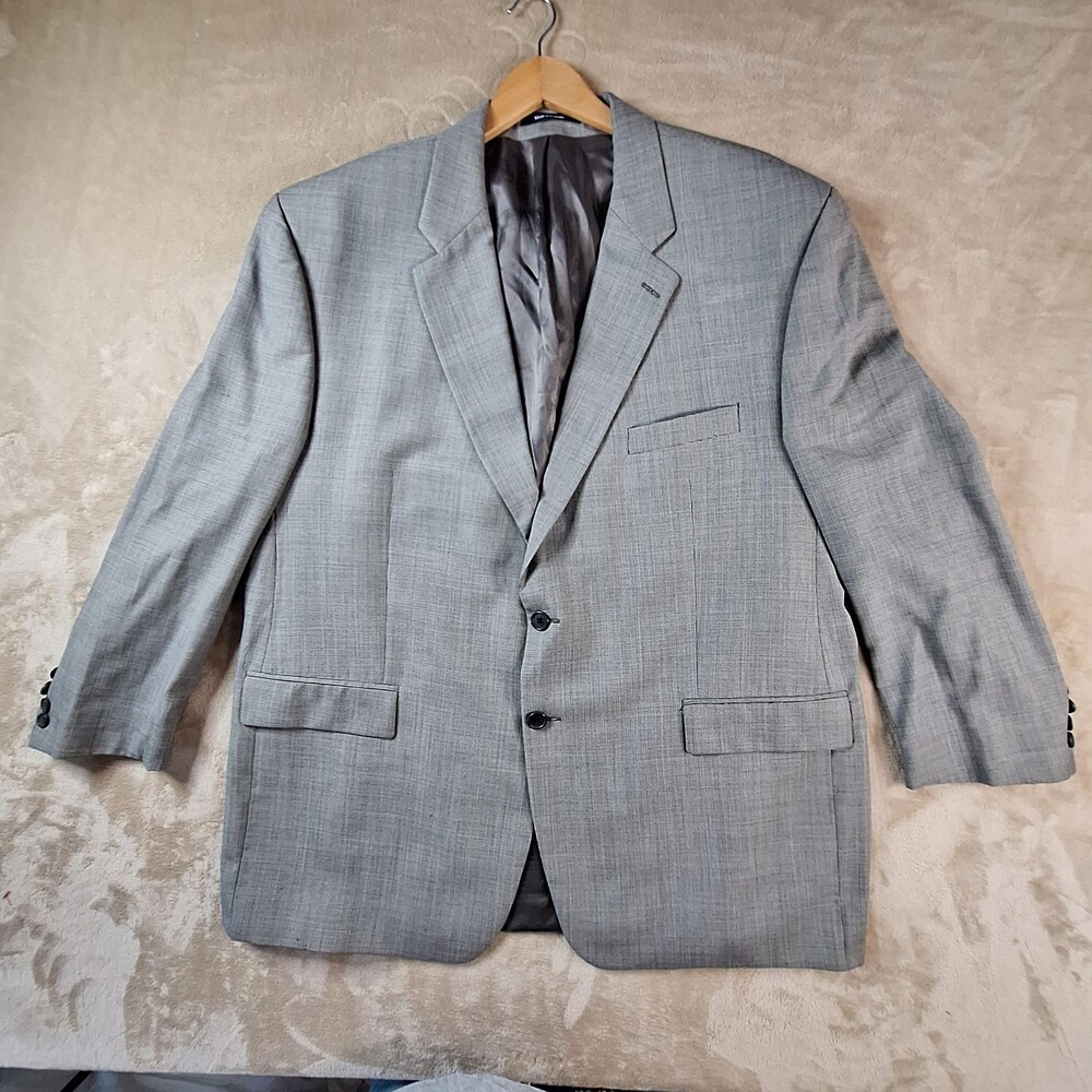 Chaps Ralph Lauren Blazer Mens 50R Gray Wool Cashmere Two Button Single Vent